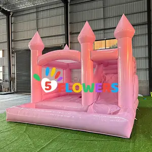 상업용 가벼운 핑크 점핑 경비원 성 풍선 바운스 하우스 슬라이드와 함께 풍선 바운스