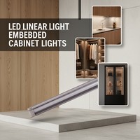 Éclairage linéaire encastré LED pour armoire, étagère, bibliothèque, armoire de cuisine, armoire de rangement YB1013-22-1