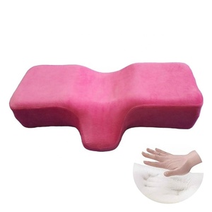 Oreiller cervical en mousse à mémoire de forme pour extensions de cils, en forme de U, antibactérien, respirant, en velours tricoté, pour <span class=keywords><strong>avion</strong></span> et <span class=keywords><strong>hôtel</strong></span>, amovible et lavable - Product Image 2