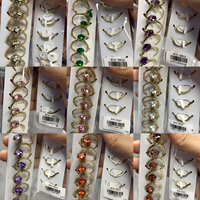 Perhiasan Grosir XUPING Cina, Perhiasan Emas 14K Desain Campuran Cincin Jari, Cincin Kristal Oval Persegi, Perhiasan Fashion Barat