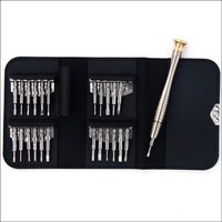 Jeu de tournevis multifonctionnel Xinpeng 25-en-1 pour la réparation de téléphones portables et d'ordinateurs portables, embouts en acier allié au chrome-vanadium
