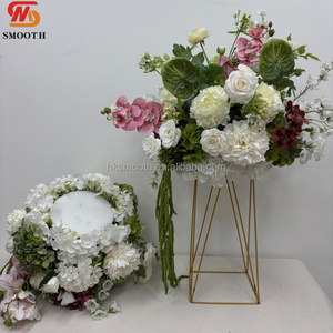 Smooth New Style 80cm Flower Ball White Peony Orchid <b>Green</b> Anthurium Bloom Floral Bouquet Wedding Centerpiece - Product Image 3