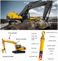 Cilindro hidráulico para excavadora de venta directa de fábrica, compatible con la serie Komatsu PC de 6 a 30T, cilindro de pluma
