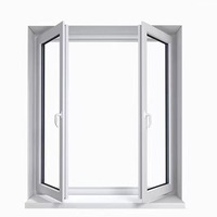 Ventanas Abatibles de PVC con Triple Vidrio, Certificación Estándar Australiana NFRC, Diseño Moderno para Balcón, Terraza y Baño