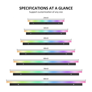 RGB IP65 Không Thấm Nước Ngoài Trời LED Tường Ánh Sáng Thông Minh Đèn Treo Tường Cho Nhà Văn Phòng Sắt Dài Tuyến Tính Tường Cho Nhà Thanh Bầu Không Khí - Product Image 2