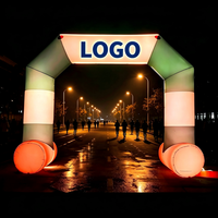 Arche publicitaire gonflable LED avec logo personnalisé, arche géante extérieure imperméable pour événements, sports et promotion