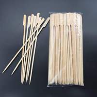 Brochettes de barbecue plates en bambou Teppo jetables, écologiques, de qualité supérieure, prix usine, en vrac