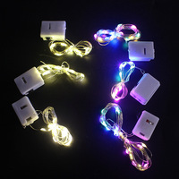 Guirlandes lumineuses LED à piles en fil de cuivre, mini guirlandes multicolores pour bouquets de fleurs, mariages, fêtes et décoration intérieure