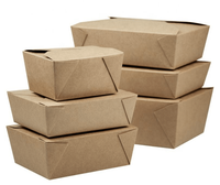 Boîte alimentaire en carton kraft pour plats chauds, conteneur à emporter avec insert séparateur pour la restauration et les traiteurs