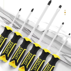 Fessura in acciaio CrV multifunzione industriale Phillips tozzo cacciavite a cricchetto con finitura cromata punta lunga - Product Image 1