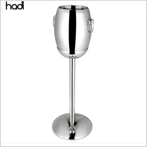 Cubo de Hielo para <span class=keywords><strong>Vino</strong></span> y Champán de Acero Inoxidable Directo de Fábrica, Cubo de Hielo de Acero Plateado y Dorado Rosa con Soporte - Product Image 3