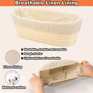 Hot Selling Oval Rattan <b>Bread</b> Proofing <b>Basket</b> Cooking Kitchen Durable in Wholesale - Product Image 4