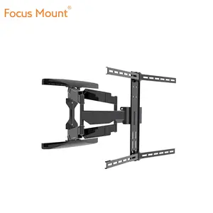 Layar Ukuran 37 "-84" VESA600X400 Low-Profile Mengartikulasikan Penuh Gerakan Tilt Putar Datar Melengkung TV Dinding mount Braket