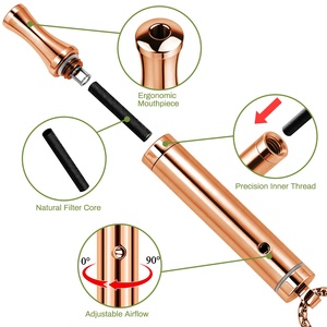 Collar de oro rosa con aromaterapia de menta verde, núcleos de aromaterapia, flujo de aire ajustable, ventilación giratoria, colgante para dejar de fumar y aliviar la <span class=keywords><strong>ansiedad</strong></span> - Product Image 3