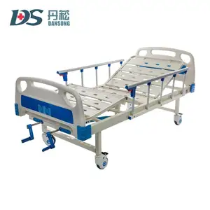 Harga Pabrik Perawatan Manual Logam 2 Fungsi Tempat Tidur Rumah Sakit Pasien Lansia Medis