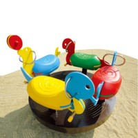 Manège extérieur non motorisé en acier et plastique pour plusieurs enfants, idéal pour les écoles, les jardins et les aires de jeux – Jouets personnalisés pour enfants