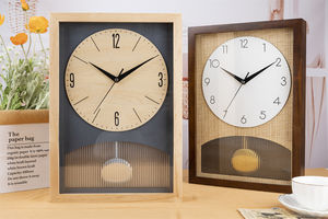<span class=keywords><strong>Rotin</strong></span> Horloge Visage Conception Bureau À Domicile Hôtel Table Décoration De Bureau <span class=keywords><strong>Pendule</strong></span> Horloge - Product Image 6