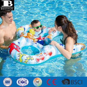 โรงงานไวนิลความปลอดภัยพองมอนนี่ & un คู่เด็กผู้ขับขี่ที่นั่งว่ายน้ําทนทานพีวีซีระเบิดฝาแฝดเด็กว่ายน้ําเรือลอย - Product Image 2