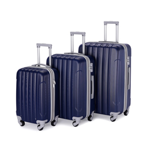 Ensemble de 3 valises rigides en PC+ABS, valises de voyage légères, design empilable résistant aux rayures, 20"/24"/28" - Product Image 3