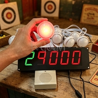 Machine de jeu interactive commerciale pour stand de carnaval, avec bouton lumineux LED à pousser, pour le défi de coordination œil-main et la réaction interactive