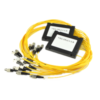 Kotak ABS Pasif Serat Optik FTTH 1*4 1 X 6 1x8 1*32 PLC Splitter dengan Konektor sc Apc Upc