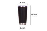 Mug de voyage isotherme en acier inoxydable 20oz 30oz à double paroi, avec revêtement en poudre et couvercle, personnalisable avec logo