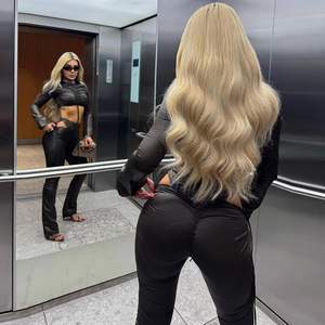 Ensemble 2 pièces personnalisé en cuir PU pour femme 2026 : Crop Top et pantalon sans taille, Costume Catsuit Adulte, Tenue Zentai - Product Image 2