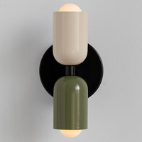 Nouvelle Lampe Murale Double Tête Macaron 2026, Source Lumineuse LED, Matériau Métallique pour Couloir