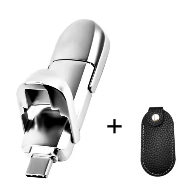 High Speed 8Gb 32Gb 64Gb 128Gb 256Gb 512Gb Memory Pendrive 3.0 Usb C Metal Swivel Usb Stick Type C Metal 2 in 1 Usb Flash Drive
