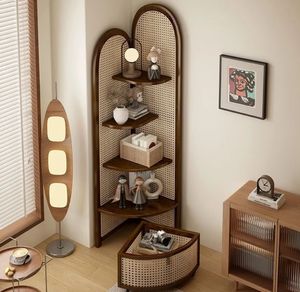 Paravent moderne en rotin à trois tours, durable, facile à installer pour le salon, décoration d'angle de canapé, mur, mariage, anniversaire - Product Image 3