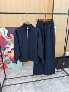 Felpa Sportiva con Mezza Zip, Vestibilità Ampia, Autunnale, Tinta Unita, in Maglia Lunga Stile Hip Hop - Product Image 5