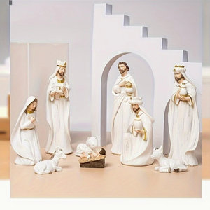 Ensemble <span class=keywords><strong>de</strong></span> nativité classique en résine <span class=keywords><strong>de</strong></span> 9 pièces JSA14 Figurines <span class=keywords><strong>de</strong></span> scène <span class=keywords><strong>de</strong></span> naissance <span class=keywords><strong>de</strong></span> Jésus Maison Cuisine Scène <span class=keywords><strong>de</strong></span> <span class=keywords><strong>crèche</strong></span> décorative - Product Image 1