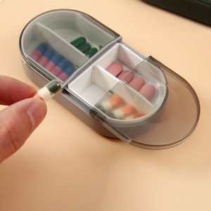 Công suất lớn xách tay Home & Travel Pill Organizer mô hình mới Pill hộp có thể tháo rời cap Khoang nhựa Pill lưu trữ trường hợp - Product Image 2