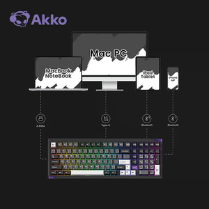 Akko <strong>Gem</strong> 02 Mechanical <strong>Keyboard</strong> VIA Fully Programmable Aluminum CNC Case Cherry Profile PBT Keycaps - Product Image 4