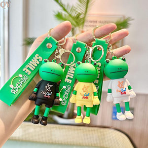 QY Custom Cartoon Silicone Keychain 3D Soft Rubber Character Pendant <b>Key</b> <b>Ring</b> Bag Charm <b>Car</b> <b>Key</b> Accessory Gift - Product Image 2