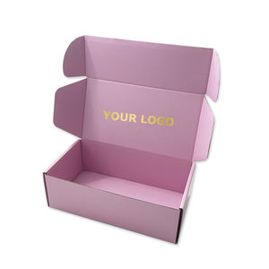 Özel lüks 2mm parlak gümüş altın folyo logosu posta kutusu oluklu ambalaj peruk için saç ekleme pembe nakliye mailler - Product Image 6