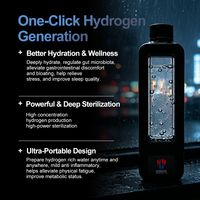 Bouteille d'eau hydrogénée 8000PPB avec stérilisation UV-C, grande capacité 400 ml, batterie 4500 mAh, contrôle intelligent par application, générateur d'eau hydrogénée