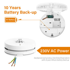 Alarmas de calor interconectadas alimentadas por Red Eléctrica de 230V con batería de respaldo incorporada de 3V con radio enlazada BS5446 - Product Image 4