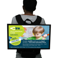 Écran LCD de Signalisation Numérique et Affichages, Écran LED Transparent Pleine Couleur pour Vitrine, Publicité Sac à Dos