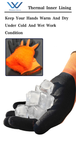 Grosir sarung tangan kerja dilapisi lateks kerut Anti selip sarung tangan kuat sarung tangan kerja berlapis lateks keselamatan industri - Product Image 5