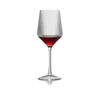 Verre à vin rouge en cristal de style européen, flûte à pied minimaliste moderne à rayures verticales, carafe domestique 401-500ml