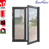 Garde-robe en Aluminium certifié NOA, Double porte française, résistant aux chocs