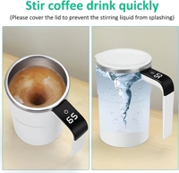 Taza de Café Eléctrica de Cerámica Recargable y Portátil, Moderna, con Función de Autoagitación Magnética Rotatoria, USB, para el Hogar