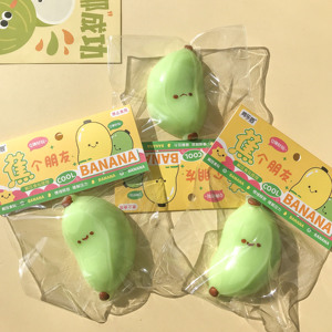 Most Popular Kawaii TPR Mini Smile Banana <b>Squishy</b> Squeeze Stress Relief Promotional Toy for Kids and Adults - Product Image 6