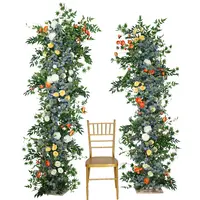 Suporte decorativo para arco de casamento, 2.2m, vegetação e flores, suporte de flores para cerimônia, destacável, pilar de decoração para casamento