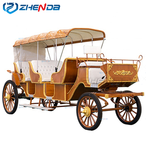Carruajes de Caballos Estilo Boda para Recorridos Turísticos en Parques, Vehículo de Ruedas Tirado por Caballos, Carro Retro en Venta - Product Image 1