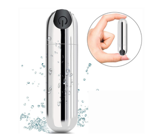 Vendita calda impermeabile Mini argento nero proiettile vibratore donne giocattolo del sesso vibrazione masturbatore personale massaggiatore vibrare proiettili - Product Image 6