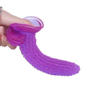 Dildo en forme de fruit de maïs, en cristal noir, en gelée, plug anal, écologique, étanche IPX6, pour femmes et hommes - Product Image 6