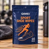 Lingettes personnalisées pour chaussures de sport, 20 lingettes, pochette zippée, OEM ODM
