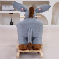 Nouvelle chaise berçante pour animaux 2025, adorable chaise berçante gris âne pour enfants